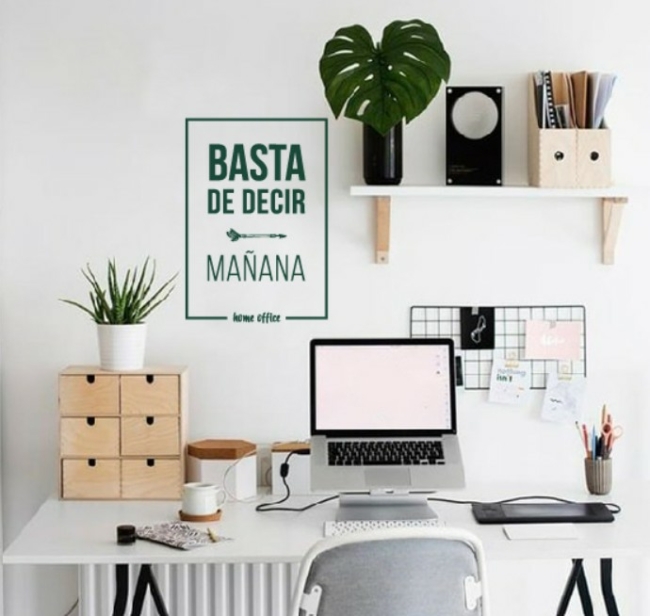 Frase Decorativa Home Office para Pared