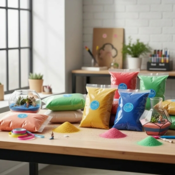 Combo de 6 Bolsas de 1/2 Kilo de Arena Fina de Color Aleatorio