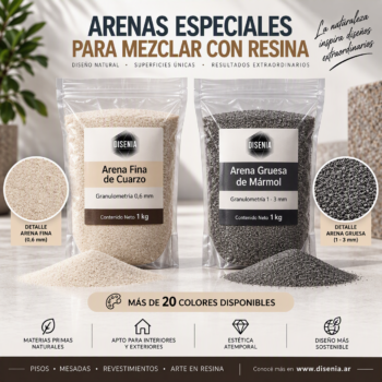 1 Kilo de Arena Fina o Arena Gruesa de Colores. Producto ideal para Mezclar con Resina